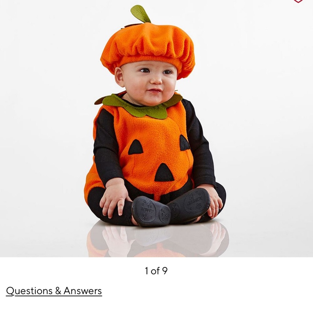 Pottery Barn Pumpkin Costume 6-12 months
